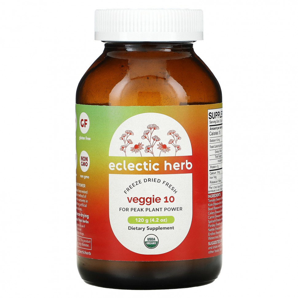   (Iherb) Eclectic Institute, Veggie 10,     , 4,2  (120 )    -     , -, 