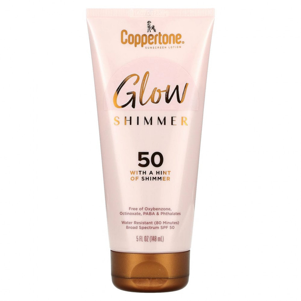 ���� ������ (Iherb) Coppertone, Glow, Shimmer, �������������� ������, SPF 50, 148 �� (5 ����. �����), ������ �� 2570 ���