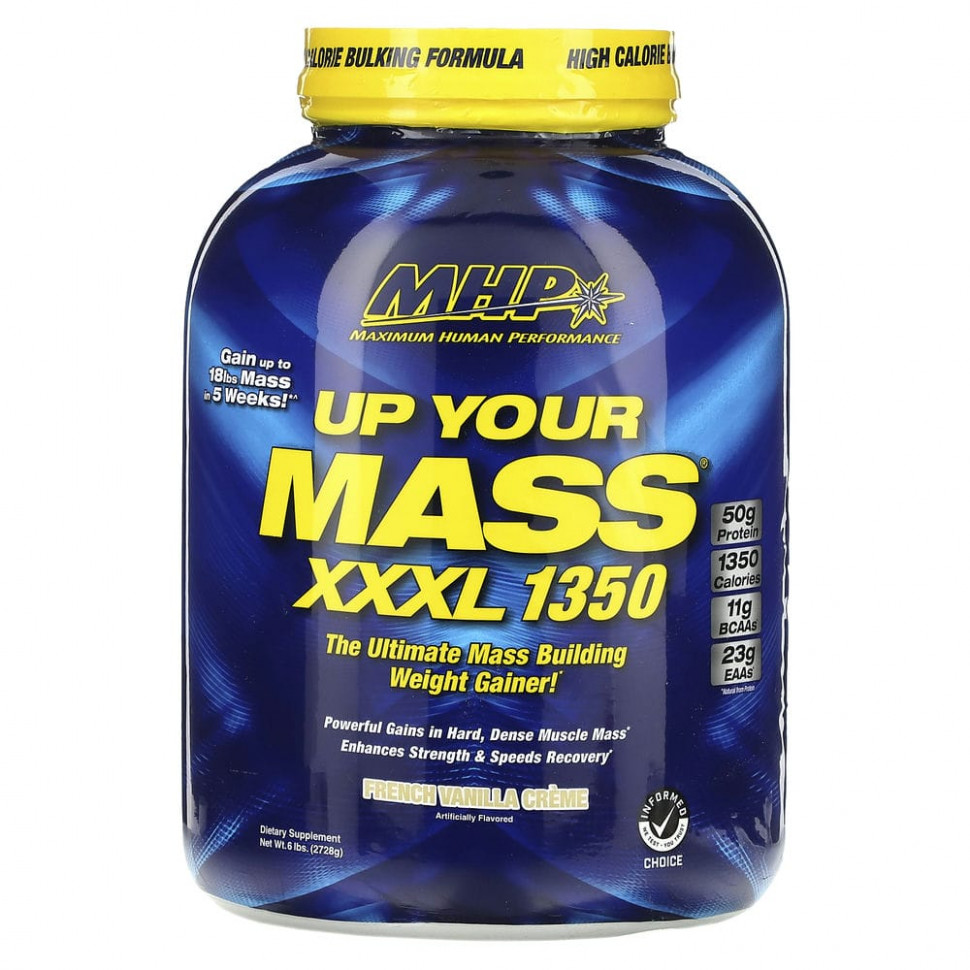 ���� ������ (Iherb) MHP, Up Your Mass, XXXL 1350, ����������� ��������� ����, 6 �. (2728 �), ������ �� 11040 ���