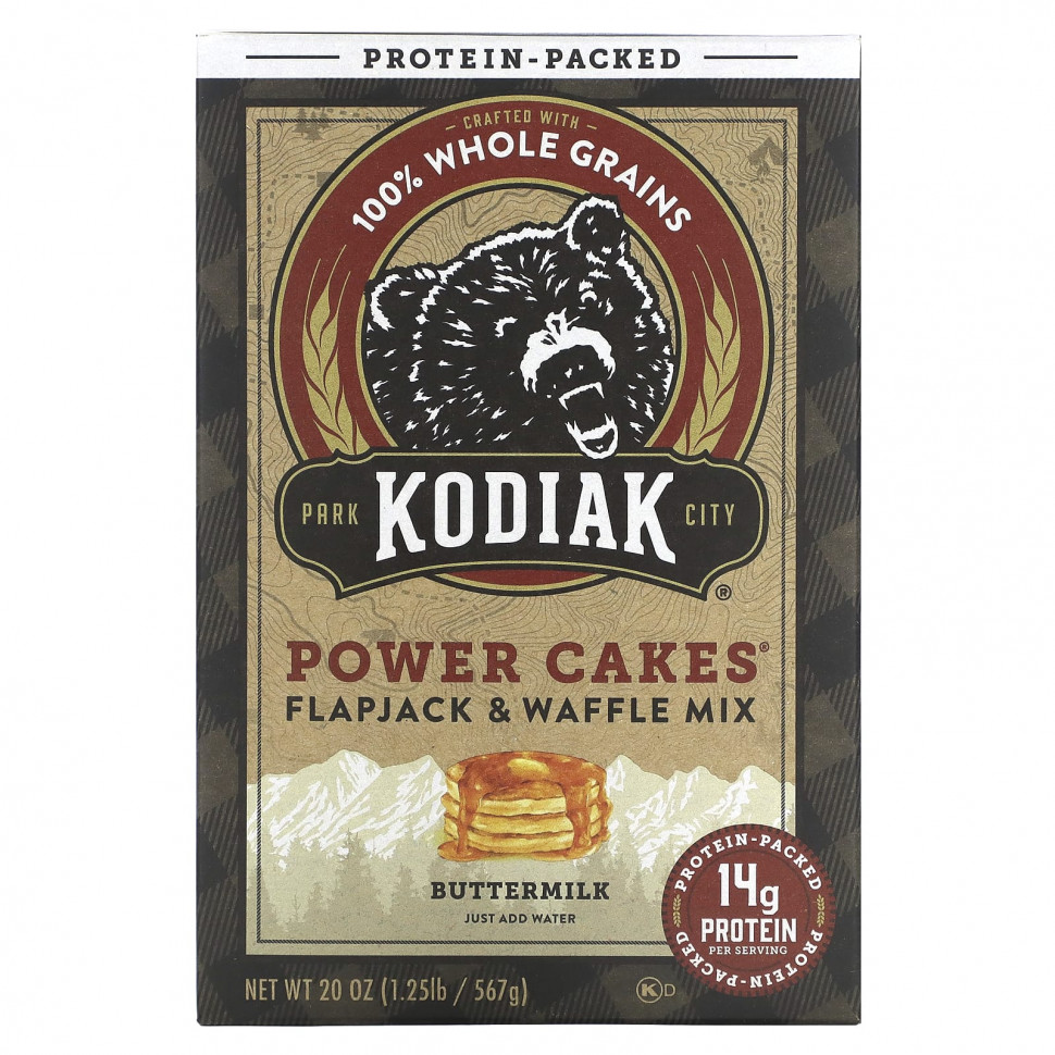 ���� ������ (Iherb) Kodiak Cakes, Power Cakes, ����� ��� ������� � ������, �����, 567 � (20 �����), ������ �� 2280 ���