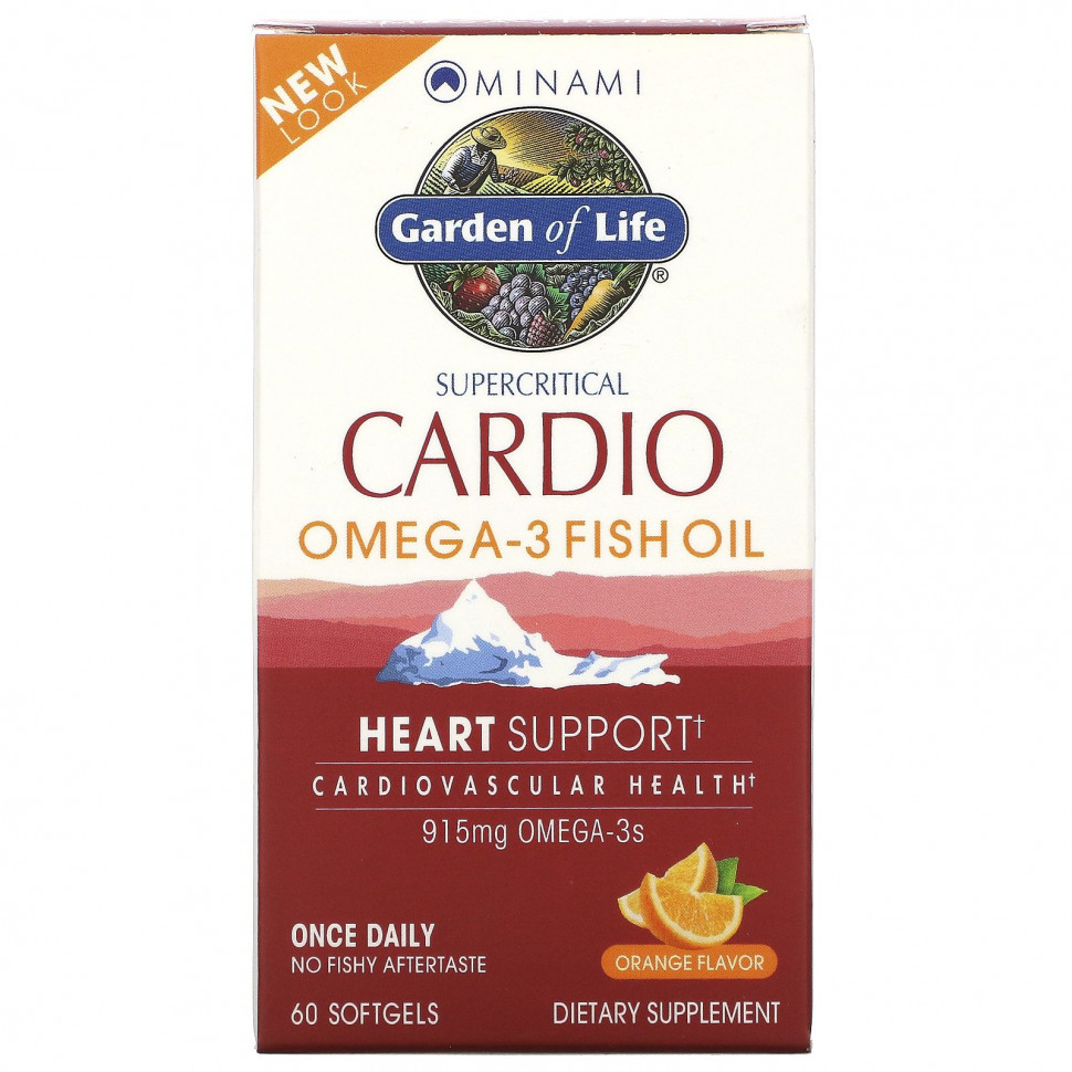 ���� ������ (Iherb) Minami Nutrition, Supercritical Cardio, ����� ��� � �����-3, ������������ ����, 915 ��, 60 ������, ������ �� 7440 ���