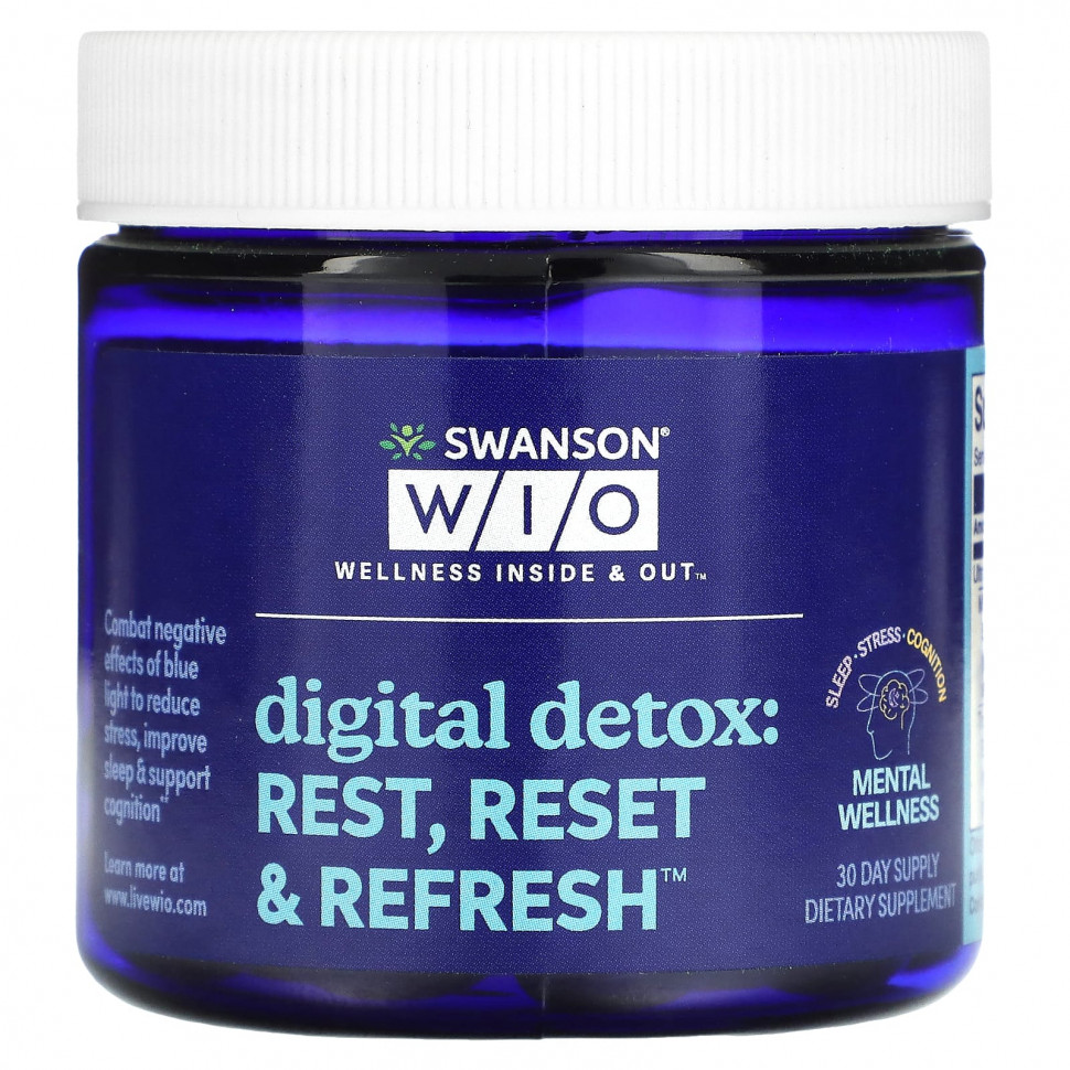���� ������ (Iherb) Swanson WIO, �������� ������������: Rest, Reset & Refresh, 30 ������ ��������, ������ �� 6580 ���