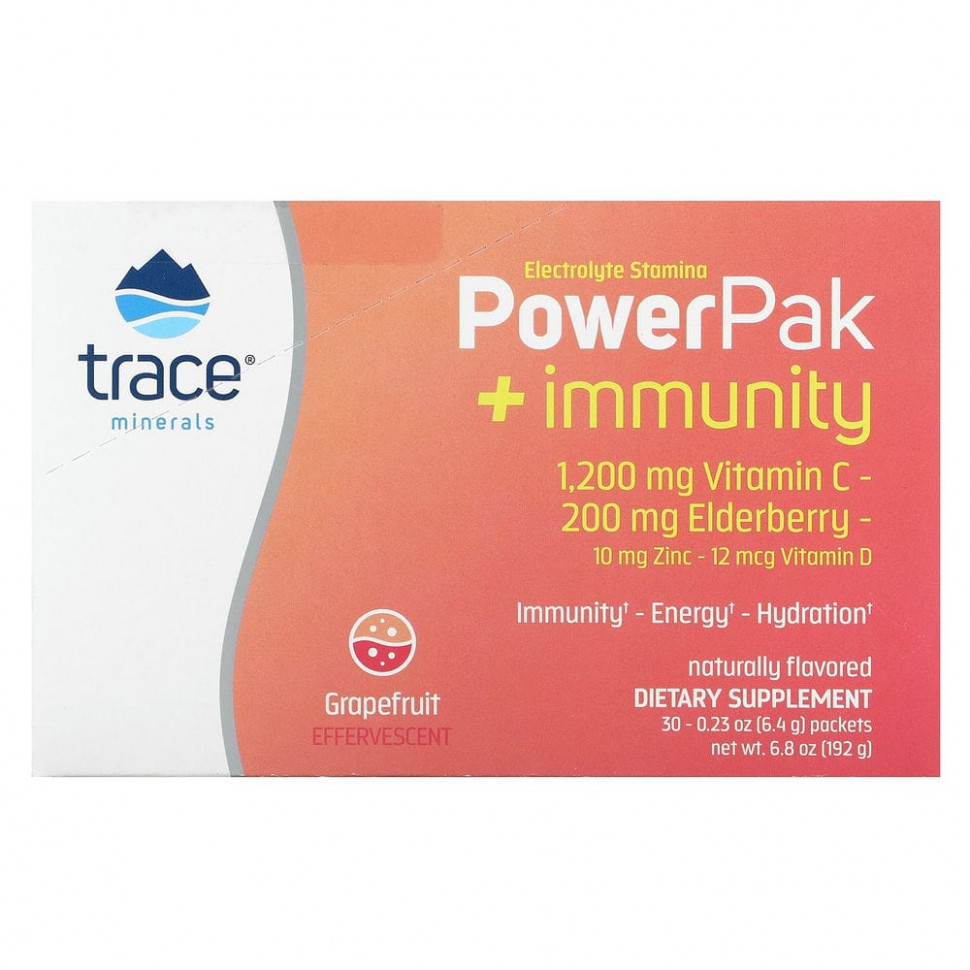   (Iherb) Trace Minerals , Electrolyte Stamina, PowerPak + Immunity, , 30   6,4  (0,23 ),   3880 