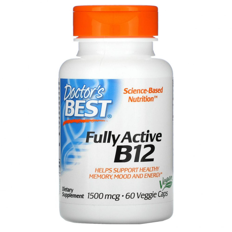 ���� ������ (Iherb) Doctor's Best, �������� ������� B12, 1500 ���, 60 �������������� ������, ������ �� 1200 ���