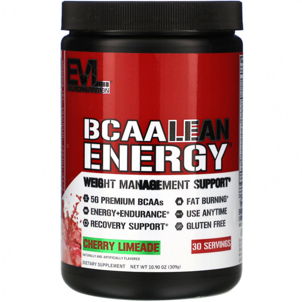 ���� ������ (Iherb) EVLution Nutrition, BCAA LEAN ENERGY, �������� ������, 10,90 ����� (309 �), ������ �� 6000 ���