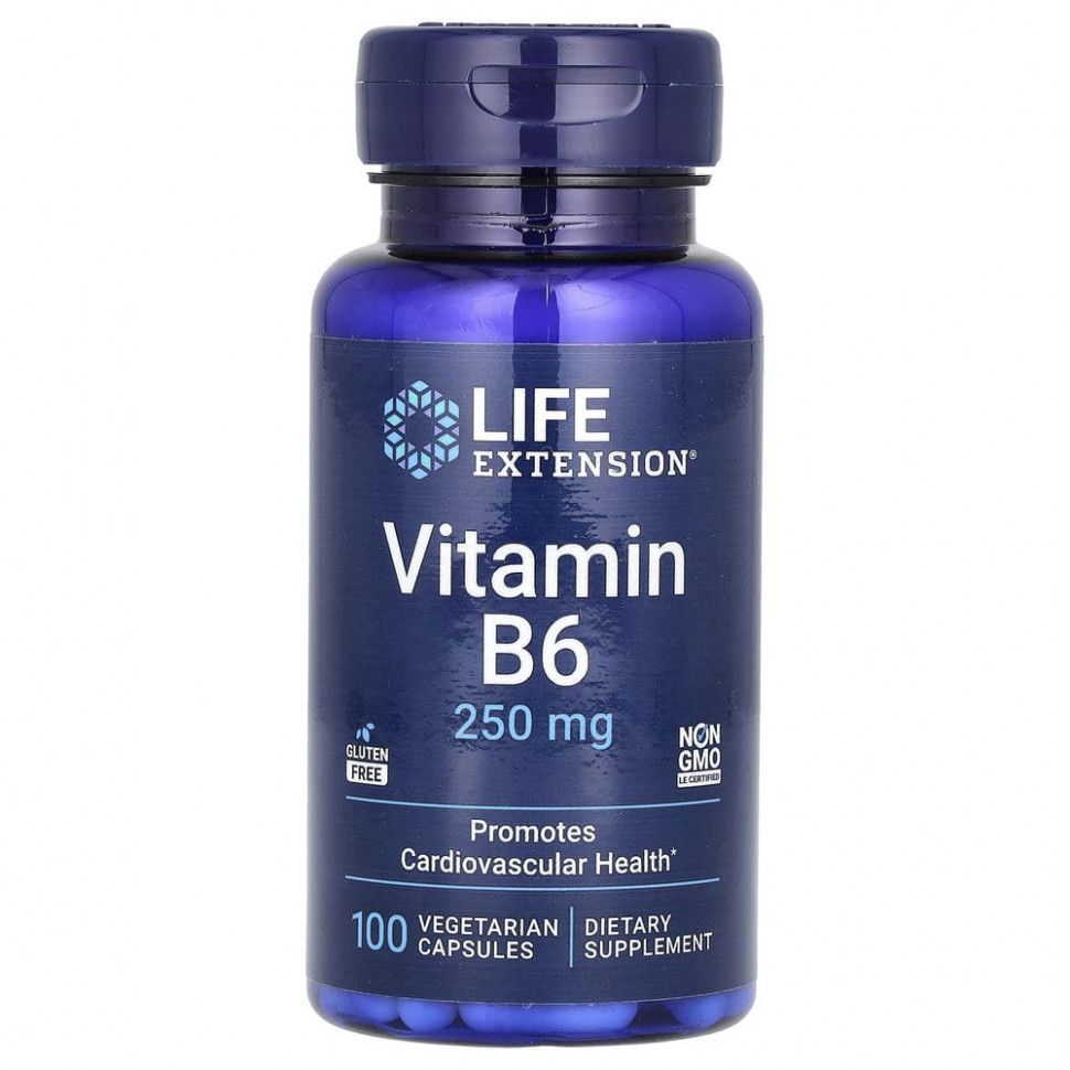 ���� ������ (Iherb) Life Extension, ������� B6, 250 ��, 100 �������������� ������, ������ �� 1680 ���