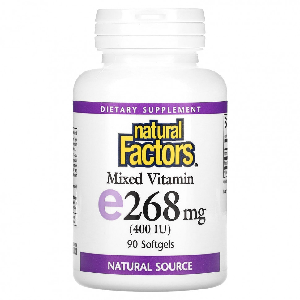 ���� ������ (Iherb) Natural Factors, ��������� ������� E, 268 �� (400 ��), 90 ������ ��������, ������ �� 2400 ���