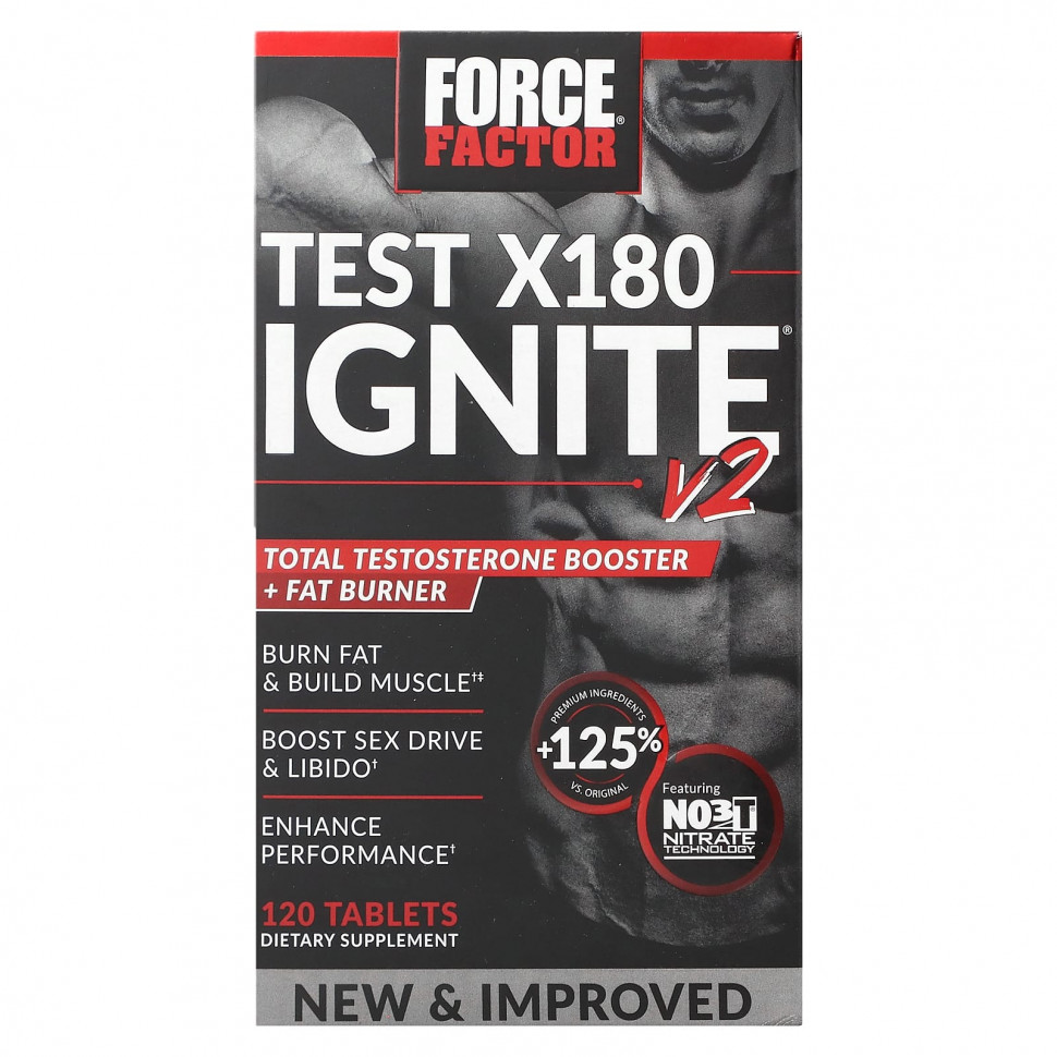   (Iherb) Force Factor, Test X180 Ignite V2,        , 120     -     , -, 