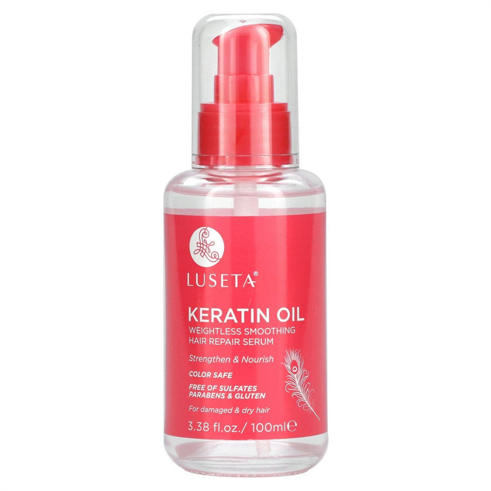 ���� ������ (Iherb) Luseta Beauty, Keratin Oil, ������ �������������� ��������� ��� �������������� �����, 100 �� (3,38 ����. �����), ������ �� 4930 ���