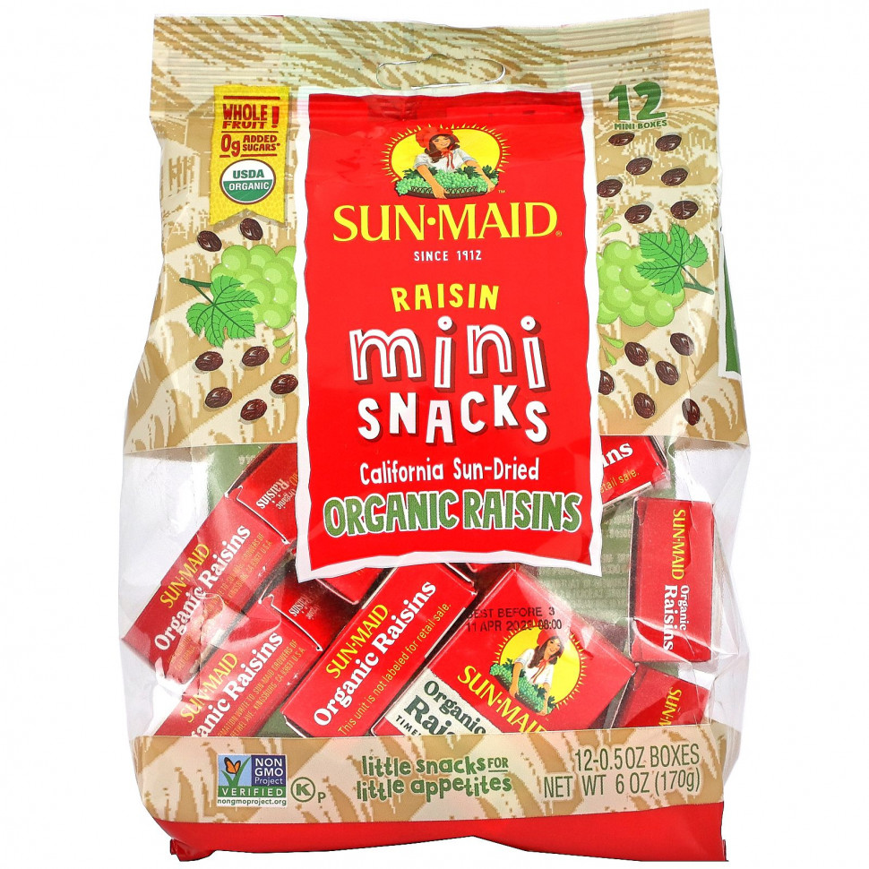   (Iherb) Sun-Maid, -  , 12   0,5     -     , -, 