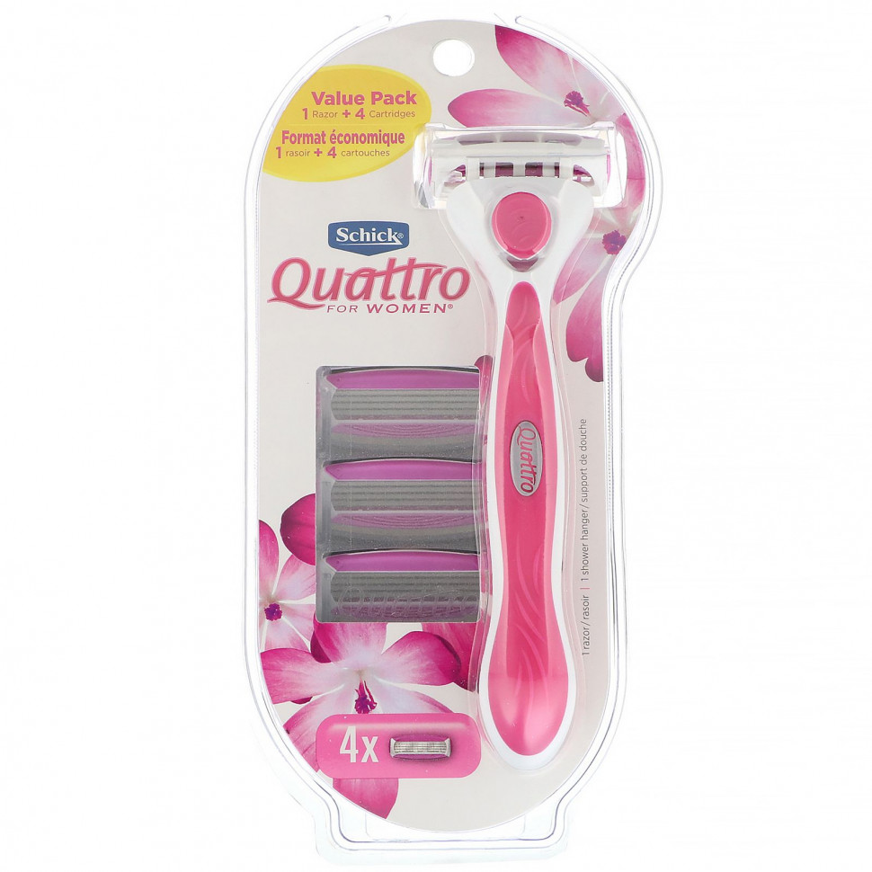 ���� ������ (Iherb) Schick, Quattro For Women, 1 ������, 4 �������, ������ �� 3620 ���