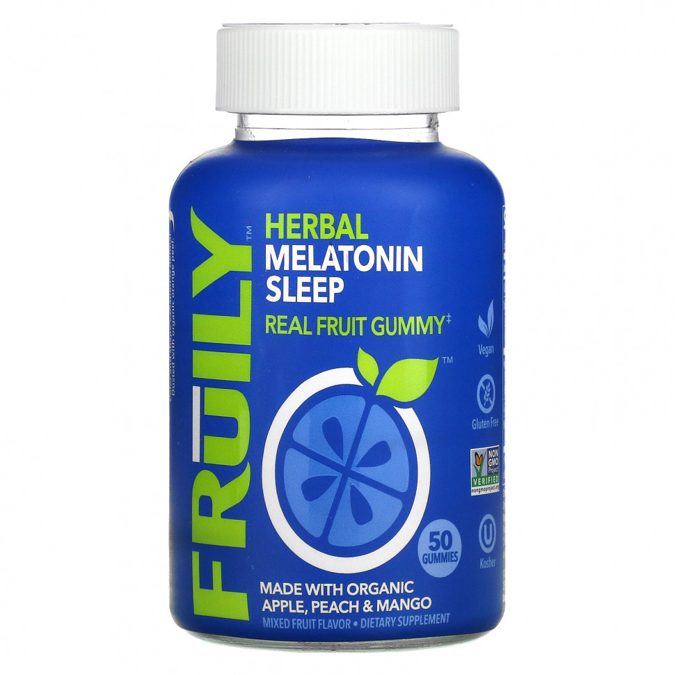   (Iherb) Fruily, Herbal Melatonin Sleep, Mixed Fruit , 50 Gummies    -     , -, 