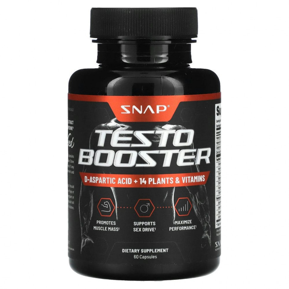���� ������ (Iherb) Snap Supplements, Testo Booster, 60 ������, ������ �� 4940 ���