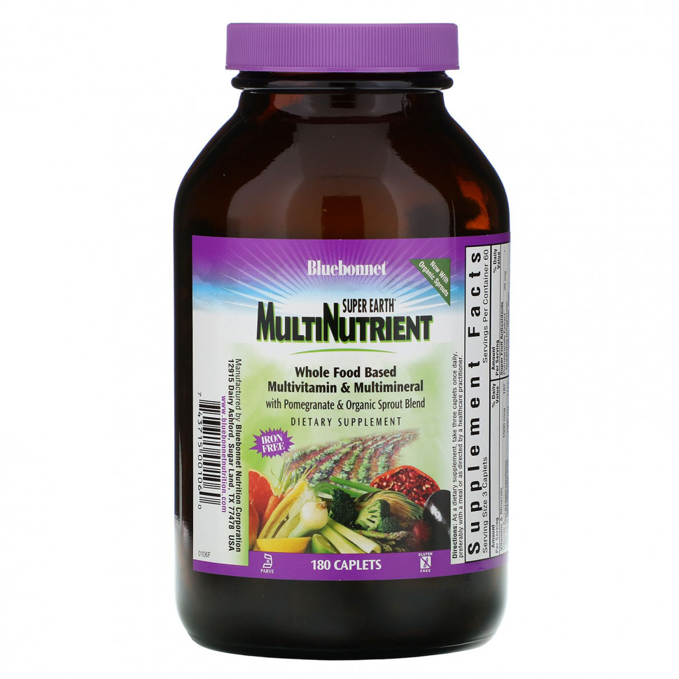   (Iherb) Bluebonnet Nutrition, Super Earth Multinutrient,  , 180      -     , -, 