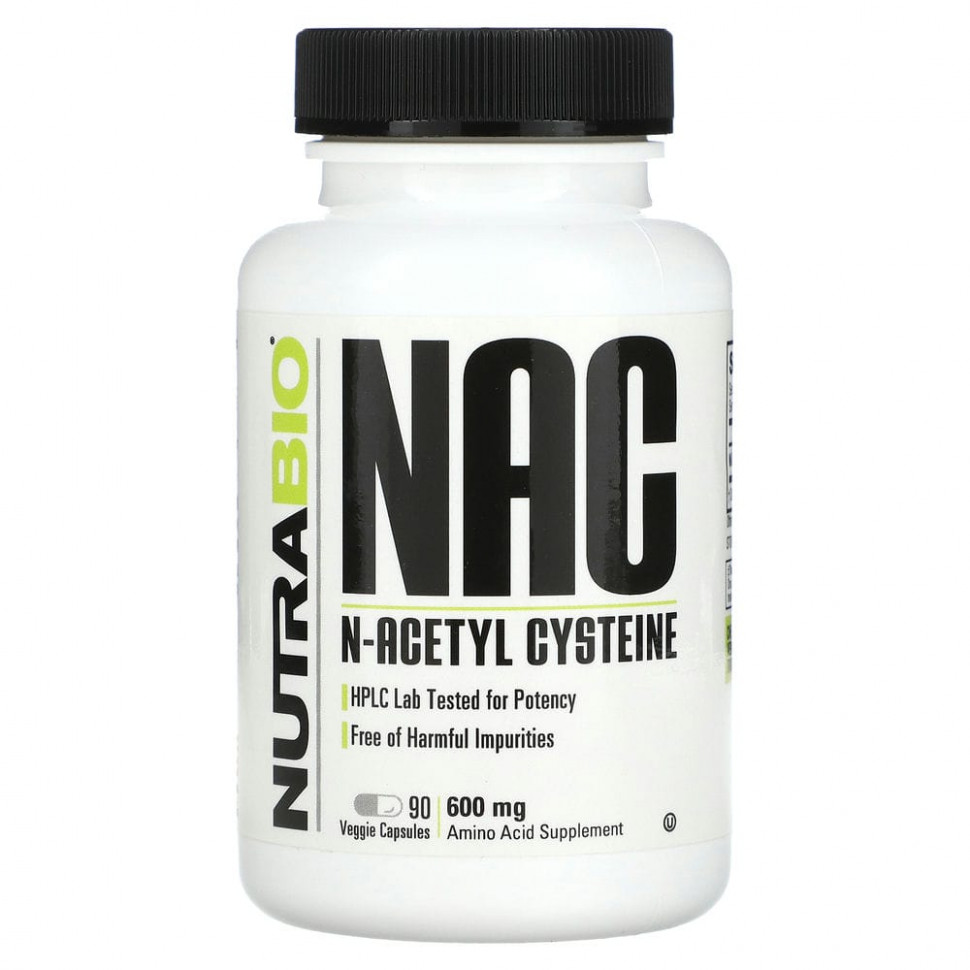 ���� ������ (Iherb) Nutrabio Labs, NAC N-�������������, 600 ��, 90 ������������ ������, ������ �� 3280 ���