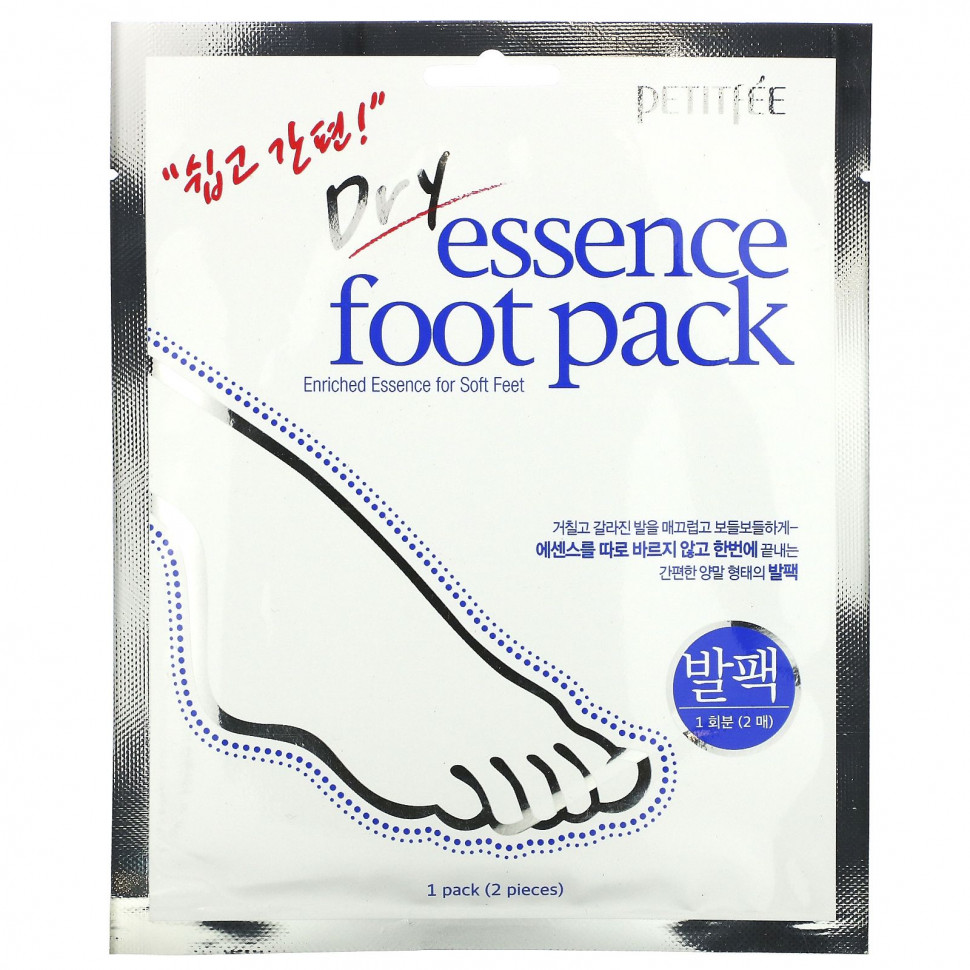   (Iherb) Petitfee, Dry Essence Foot Pack,   , 1     -     , -, 