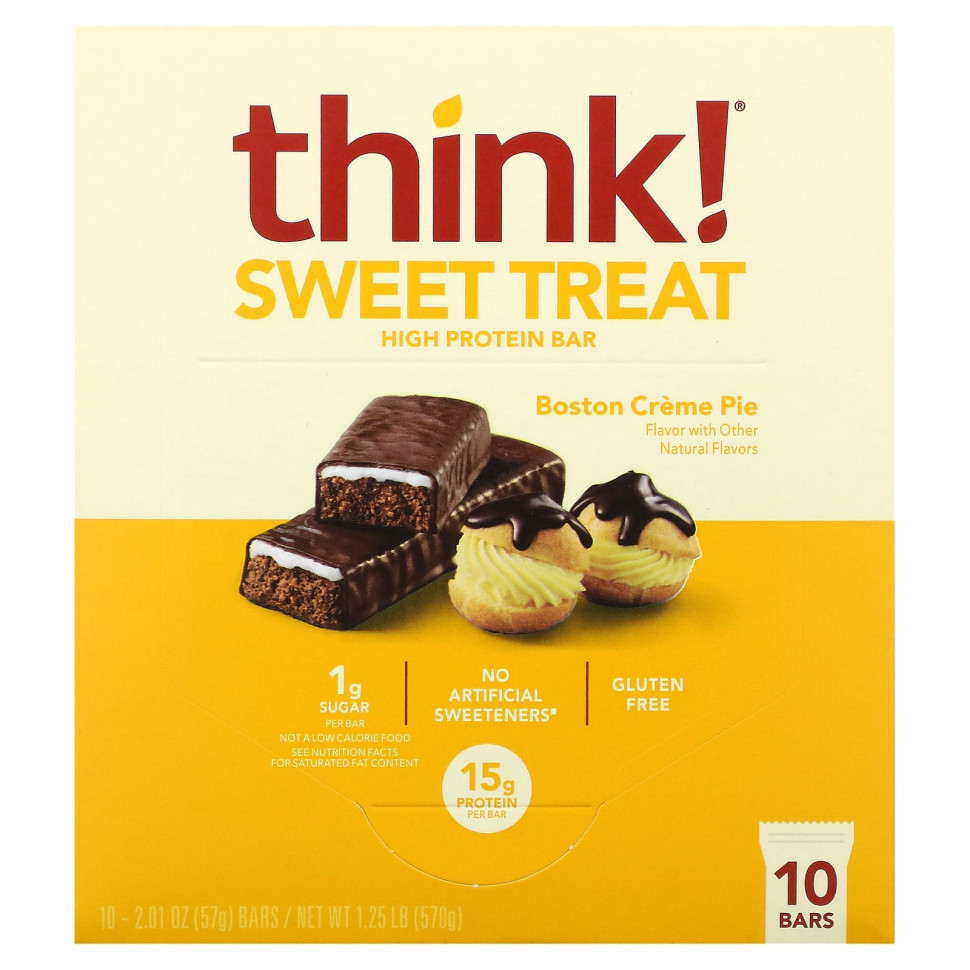 ���� ������ (Iherb) Think !, �������� � ������� ����������� ����� Sweet Treat, ���������� �������� �����, 10 ����������, 57 � (2,1 �����), ������ �� 5360 ���