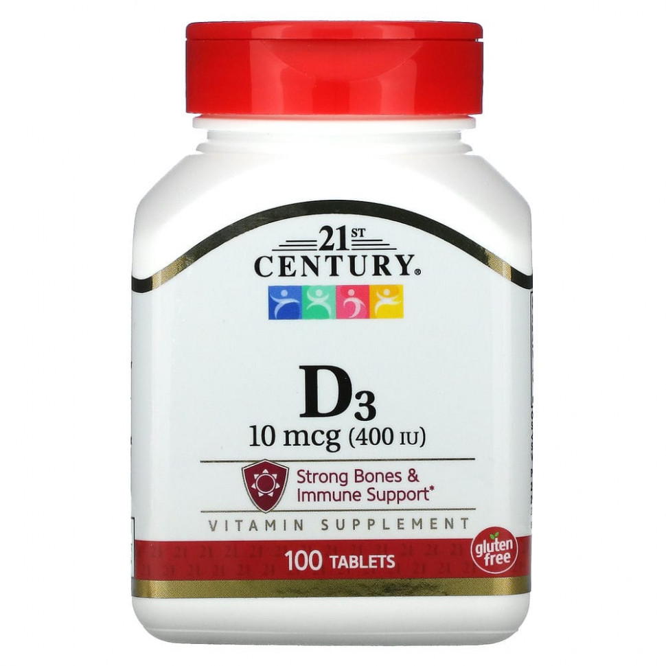   (Iherb) 21st Century,  D3, 10  (400 ), 100     -     , -, 