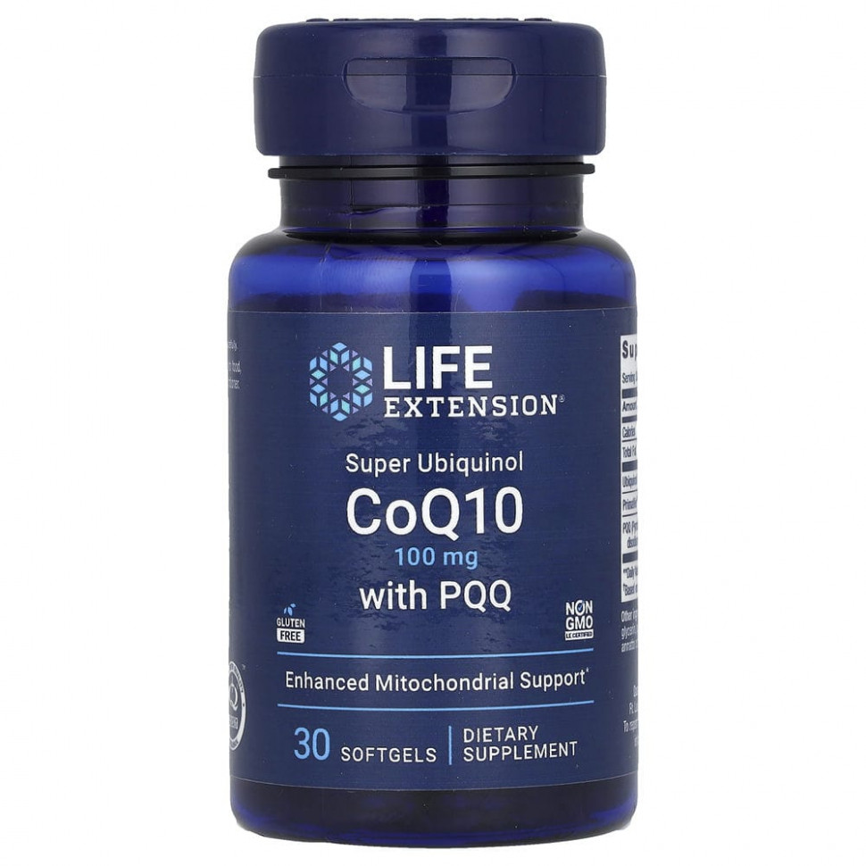 ���� ������ (Iherb) Life Extension, Super Ubiquinol, ������� Q10, 100 ��, �������������������, 10 ��, 30 ������, ������ �� 5300 ���