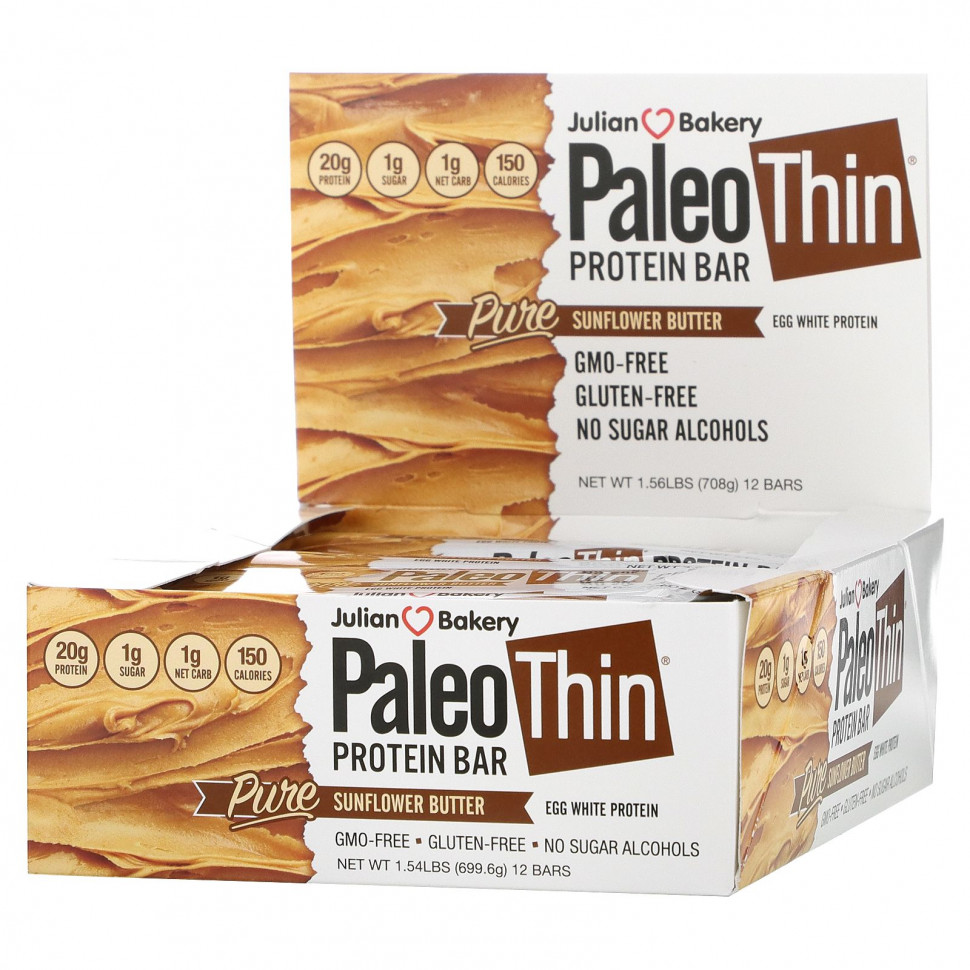   (Iherb) Julian Bakery, Paleo Thin Protein Bar,   , 12 , 59  (2,08 )    -     , -, 