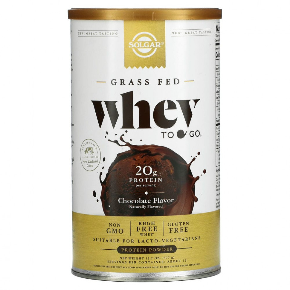 ���� ������ (Iherb) Solgar, Whey To Go, ������� ������������� ��������, �������, 455 � (16 �����), ������ �� 4040 ���