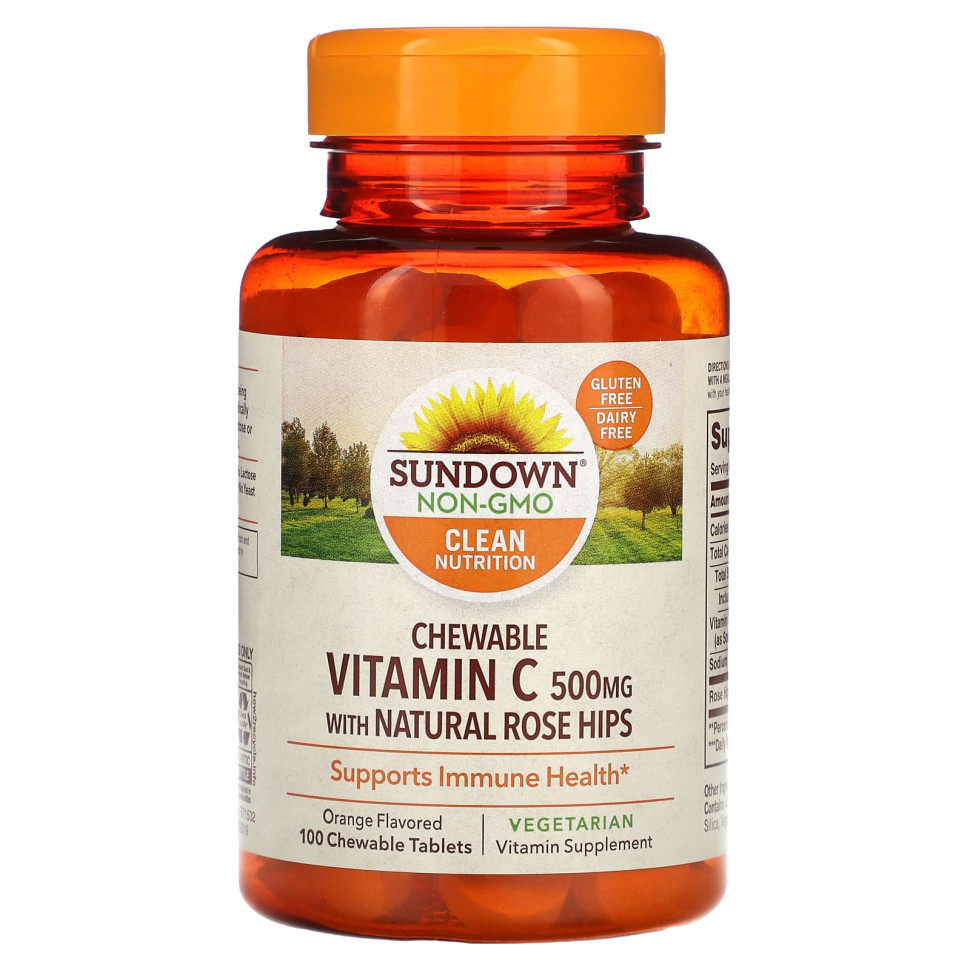 ���� ������ (Iherb) Sundown Naturals, ����������� ������� C � ����������� ����������, ��������, 500 ��, 100 ����������� ��������, ������ �� 2760 ���