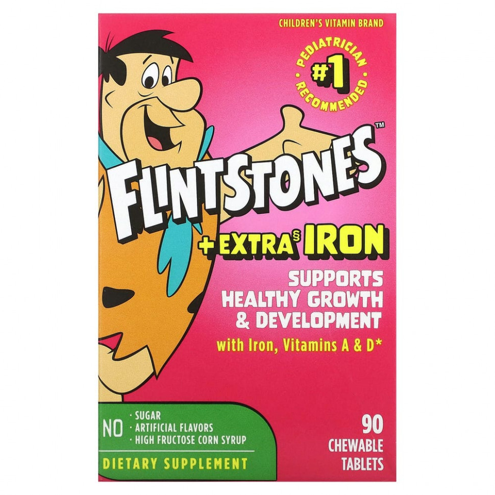 ���� ������ (Iherb) Flintstones, �������������� ��� �����, � �������������� ����������� ������, 90 ����������� ��������, ������ �� 3160 ���