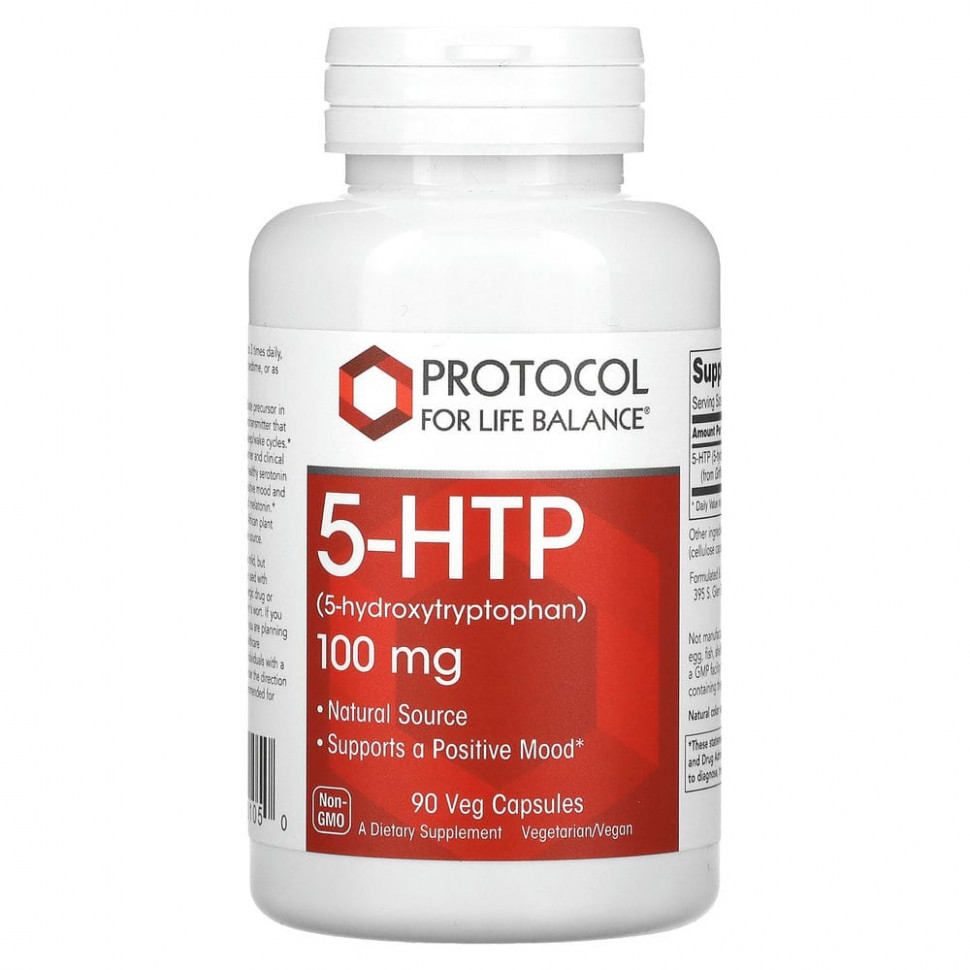 ���� ������ (Iherb) Protocol for Life Balance, 5-HTP, 100 ��, 90 ������������ ������, ������ �� 3810 ���