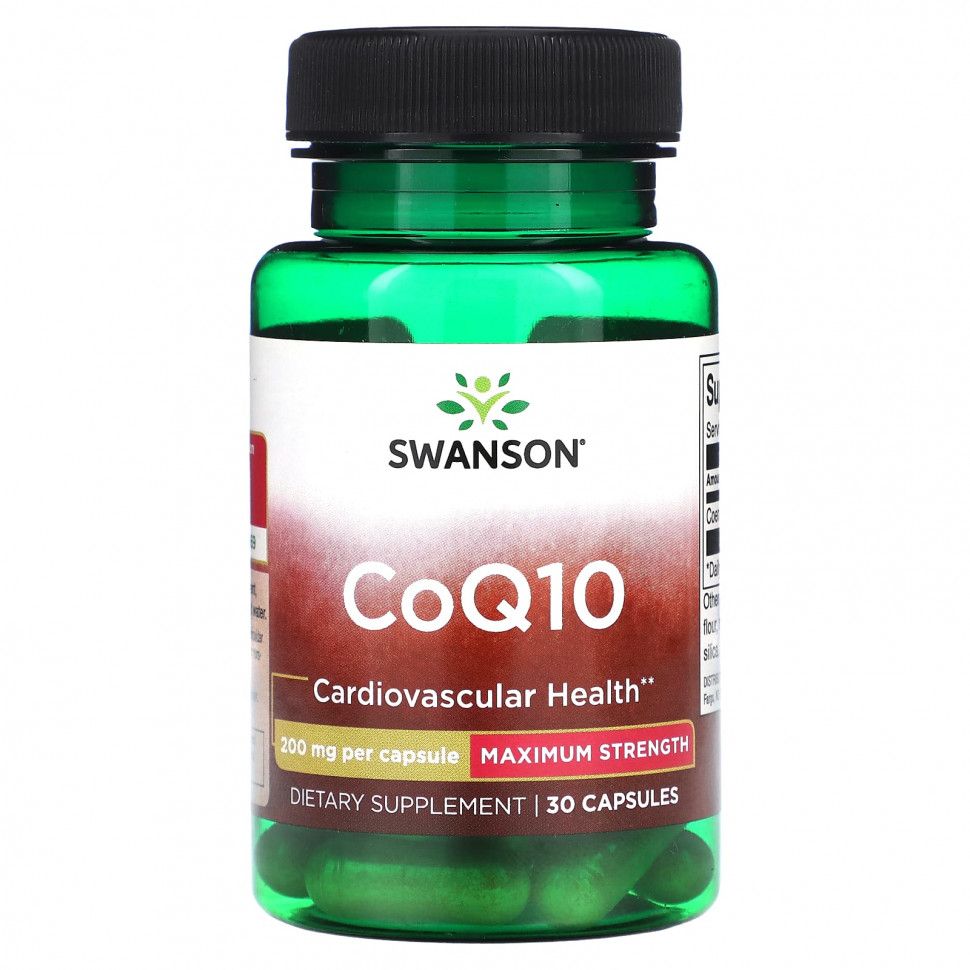 ���� ������ (Iherb) Swanson, ������� Q10, ������������ �������������, 200 ��, 30 ������, ������ �� 1960 ���