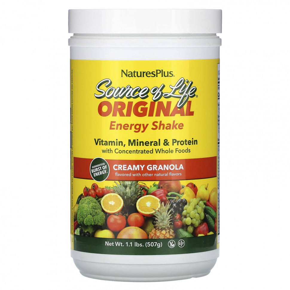 ���� ������ (Iherb) NaturesPlus, Source of Life, Original Energy Shake, �������� �������, 507 � (1,1 �����), ������ �� 5330 ���