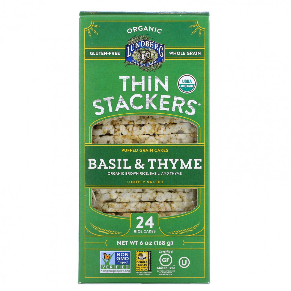  (Iherb) Lundberg, Organic Thin Stackers,   ,   , , 24  , 168  (6 ),   1130 