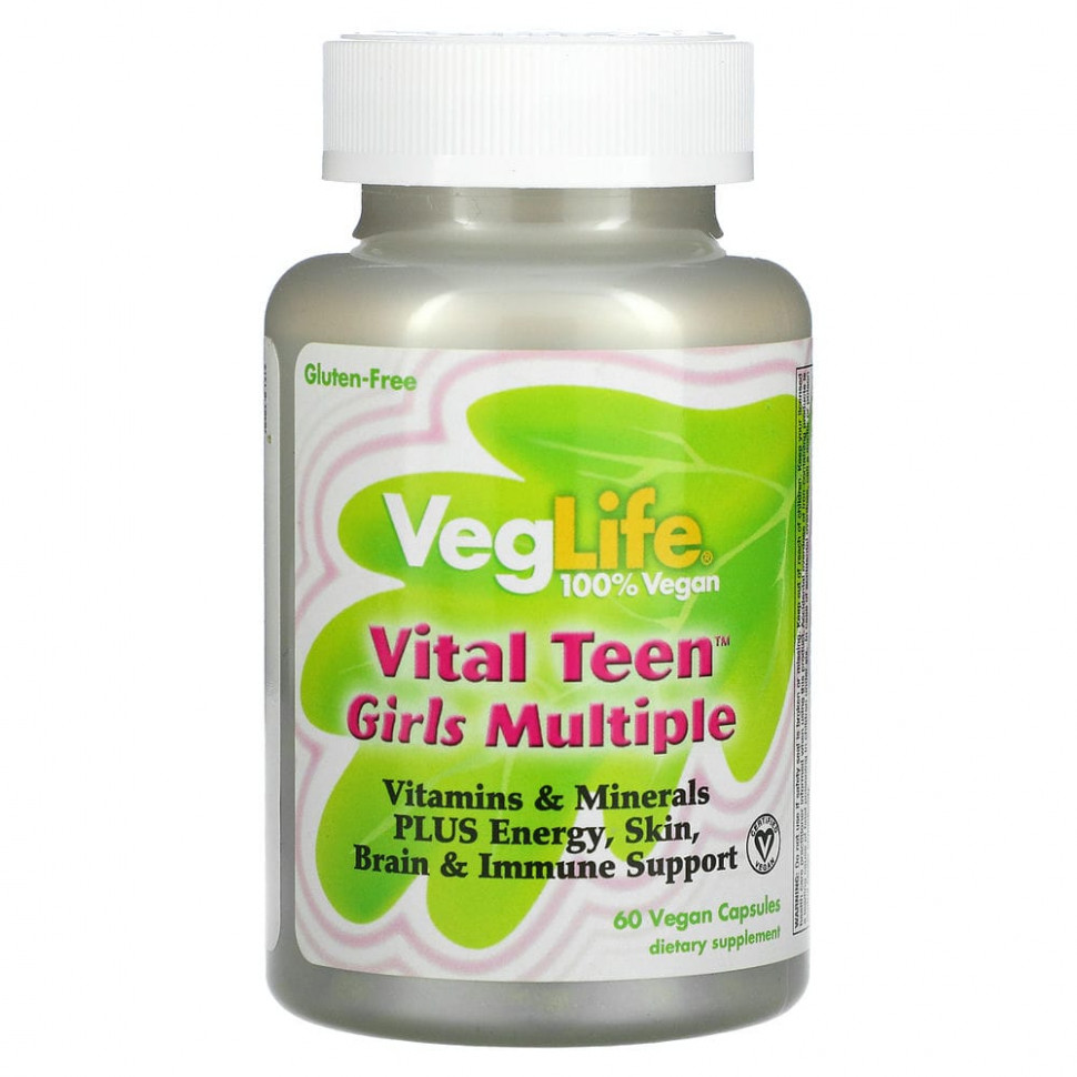   (Iherb) VegLife, Vital Teen Girls Multiple, 60      -     , -, 