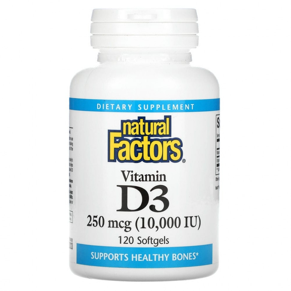   (Iherb) Natural Factors,  D3, 250  (10 000 ), 120      -     , -, 