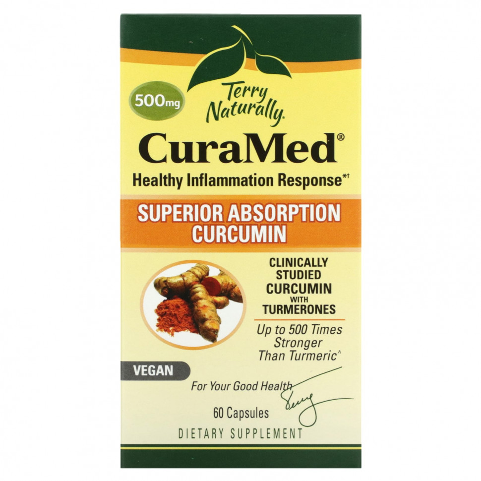 ���� ������ (Iherb) Terry Naturally, CuraMed, �������� ��� ���������� �����������, 500 ��, 60 ������, ������ �� 7480 ���