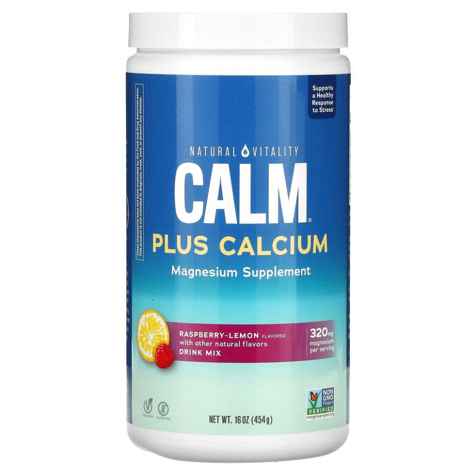���� ������ (Iherb) Natural Vitality, Natural Calm Plus Calcium �� ������ ������ � ������, 454 � (16 �����), ������ �� 6640 ���