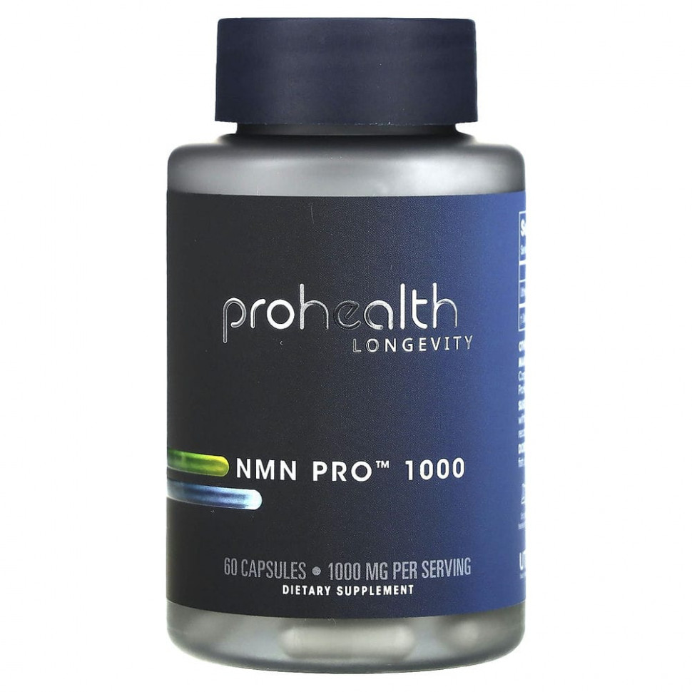 ���� ������ (Iherb) ProHealth Longevity, Uthever, NMN Pro 1000, 500 ��, 60 ������, ������ �� 20100 ���