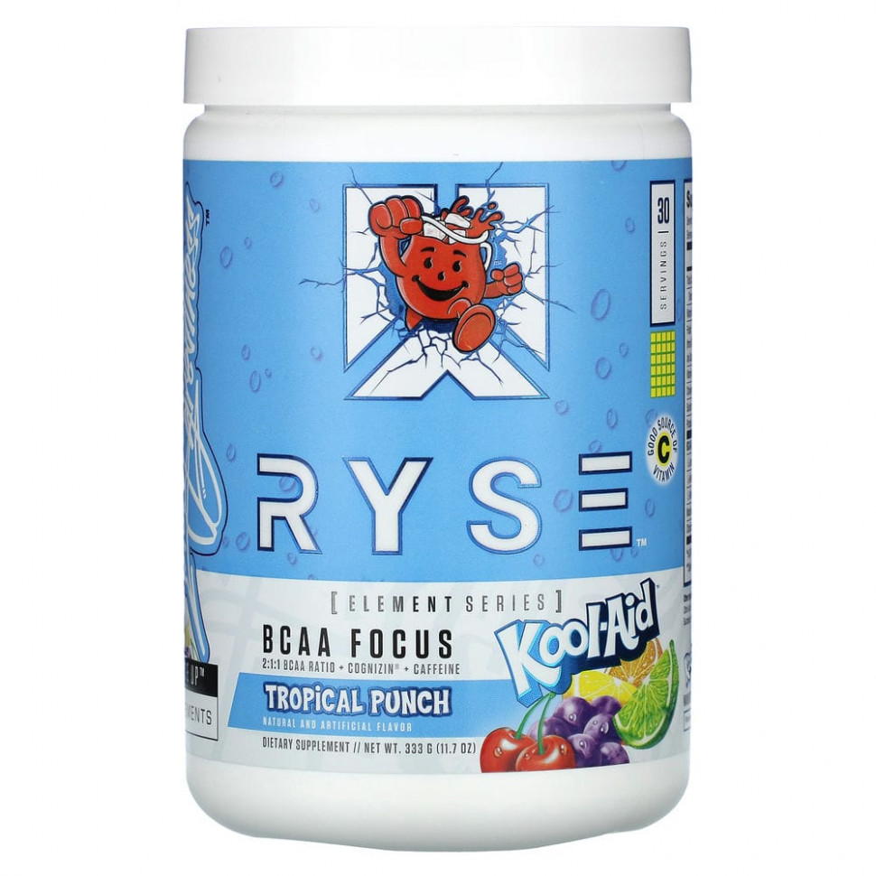 ���� ������ (Iherb) Ryse Supps, Element Series, BCAA Focus, Kool-Aid, ����������� ����, 333 � (11,7 �����), ������ �� 5250 ���