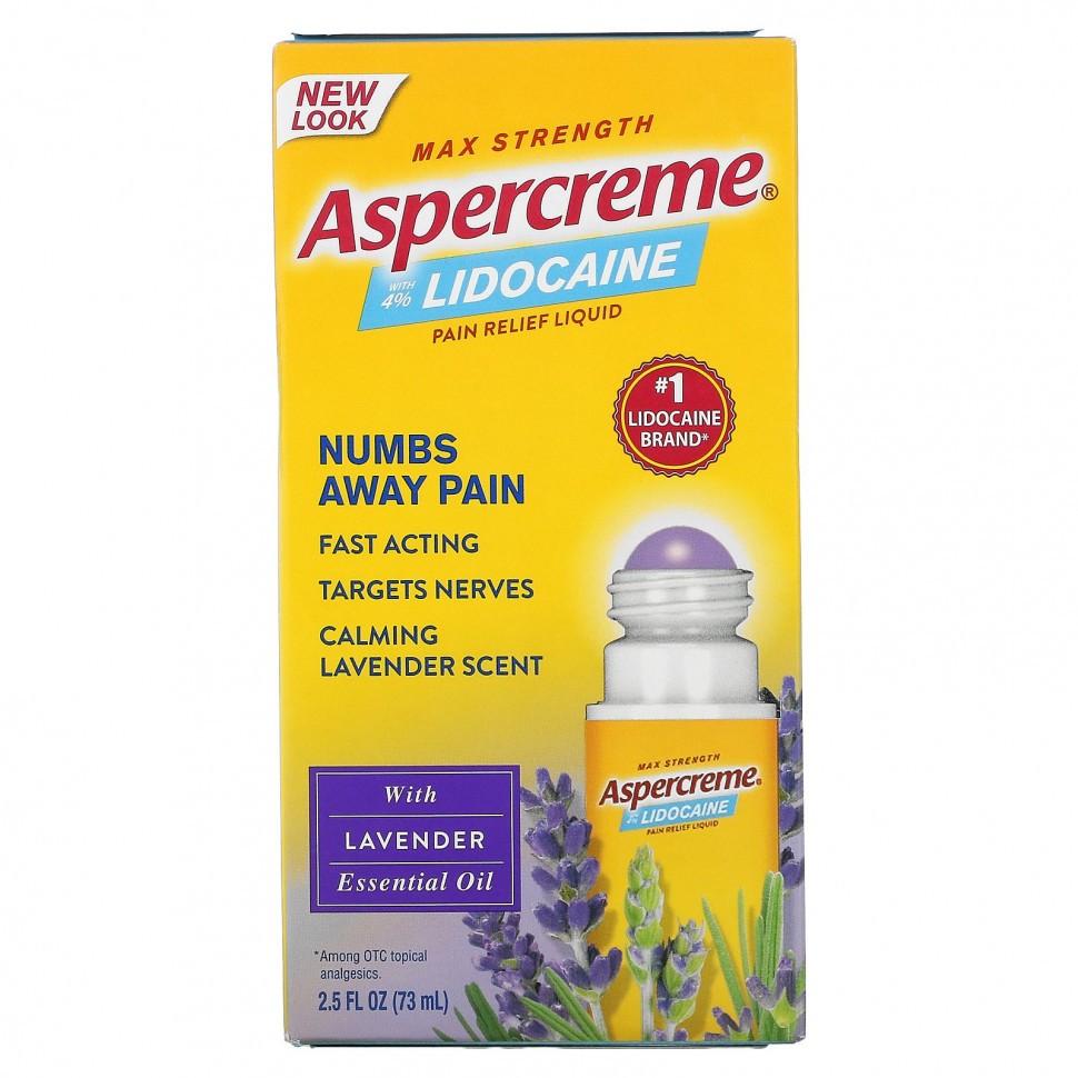 ���� ������ (Iherb) Aspercreme, �������������� �������� Max Strength, � 4% ���������, ������� ����� �������, 73 �� (2,5 ����. �����), ������ �� 2740 ���