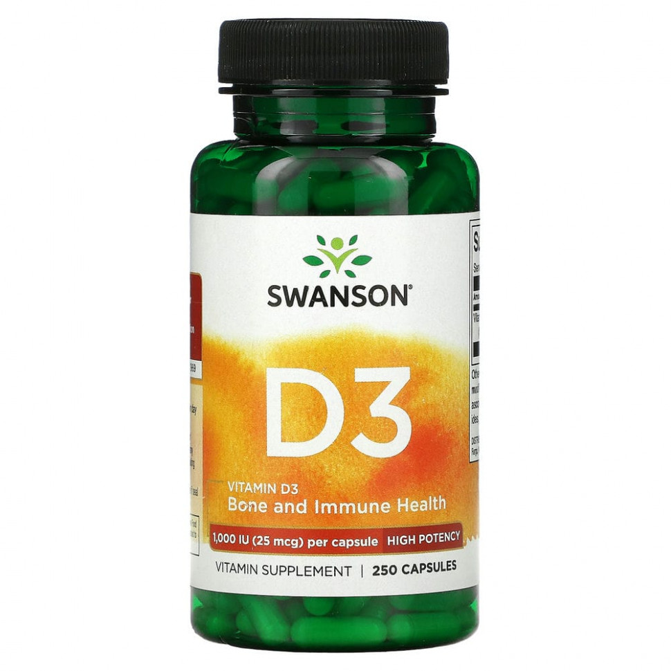   (Iherb) Swanson,  D3, 1000  (25 ), 250     -     , -, 