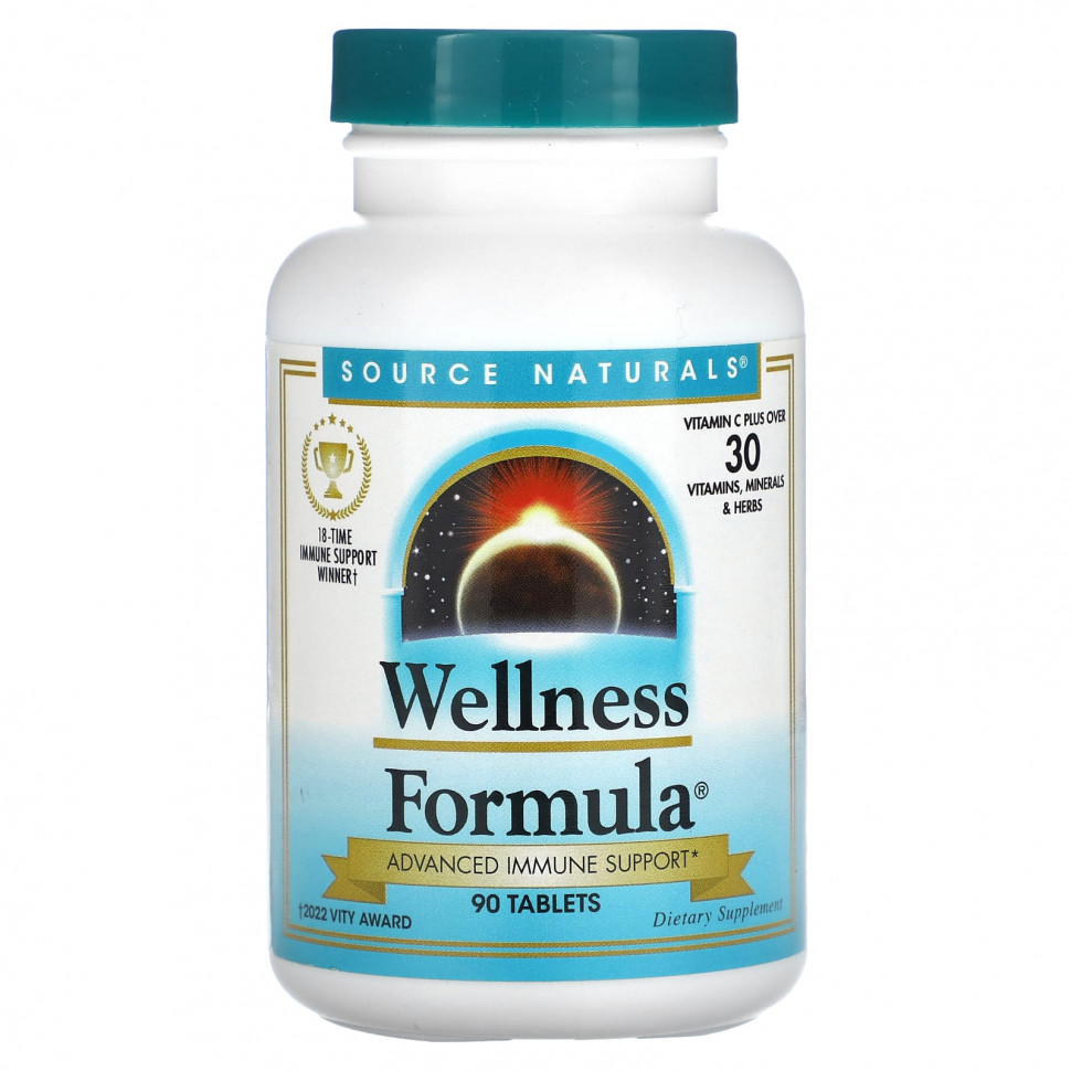���� ������ (Iherb) Source Naturals, Wellness Formula, ���������� ��������� ����������, 90 ��������, ������ �� 3950 ���
