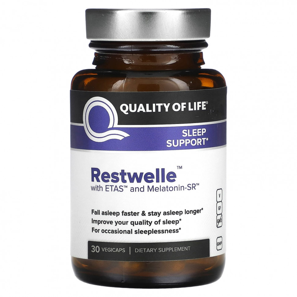 ���� ������ (Iherb) Quality of Life Labs, Restwelle � ETAS � �����������-SR, 30 ������������ ������, ������ �� 4630 ���