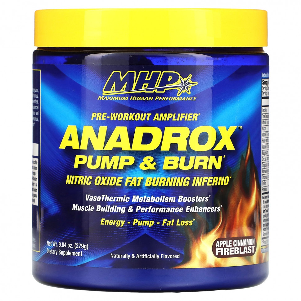 ���� ������ (Iherb) MHP, Anadrox Pump & Burn, ����������������� ���������, �������-�������� ����, 279 � (9,84 �����), ������ �� 4880 ���