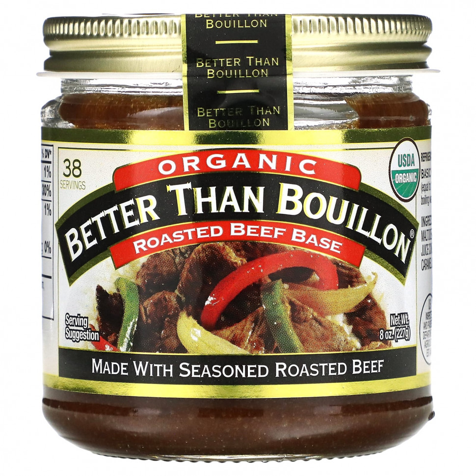   (Iherb) Better Than Bouillon, Organic Roasted Beef Base, 8 oz (227 g)    -     , -, 