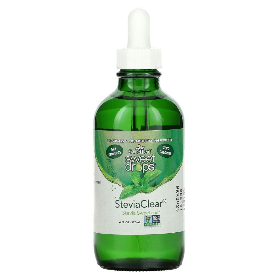   (Iherb) Wisdom Natural, SweetLeaf, Sweet Drops,   , SteviaClear, 120  (4 . )    -     , -, 