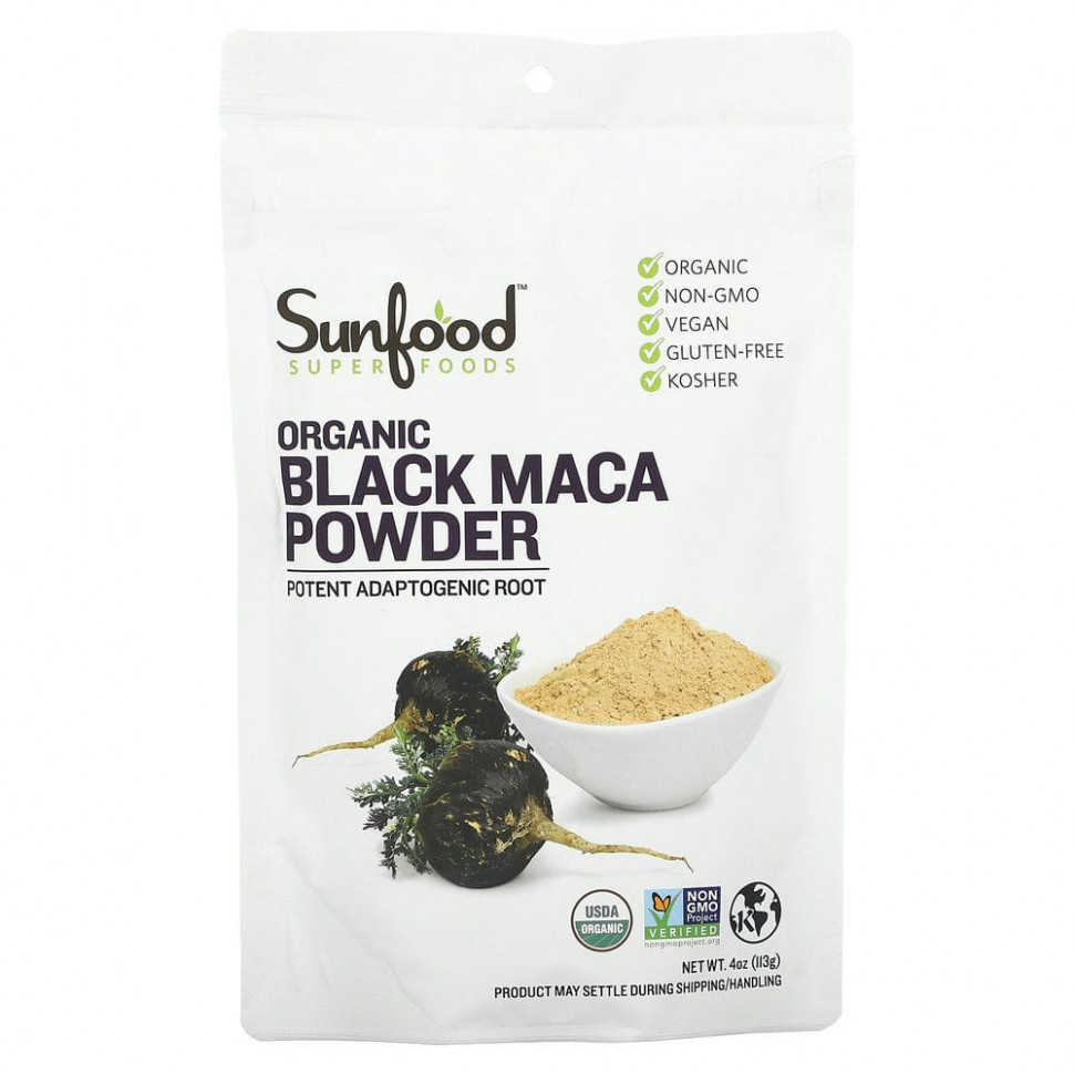 ���� ������ (Iherb) Sunfood, ���������, 4% ������� �� ������������ ������ ����, 113 � (4 �����), ������ �� 2250 ���