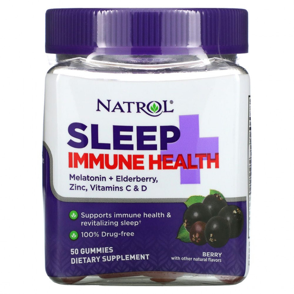   (Iherb) Natrol, Sleep + Immune Health, Berry, 50      -     , -, 