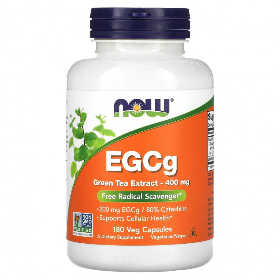 ���� ������ (Iherb) NOW Foods, EGCg, �������� �������� ���, 400 ��, 180 ������������ ������, ������ �� 3010 ���