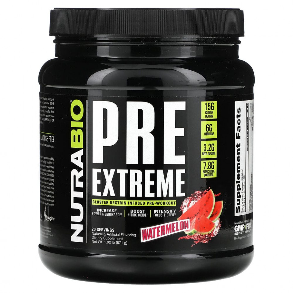   (Iherb) Nutrabio Labs, PRE Extreme, , 871  (1,92 )    -     , -, 