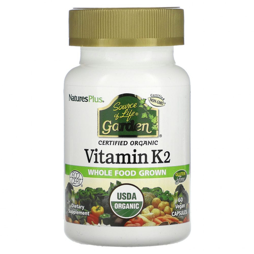   (Iherb) NaturesPlus, Source of Life, Garden, Vitamin K2 ( 2), 60      -     , -, 