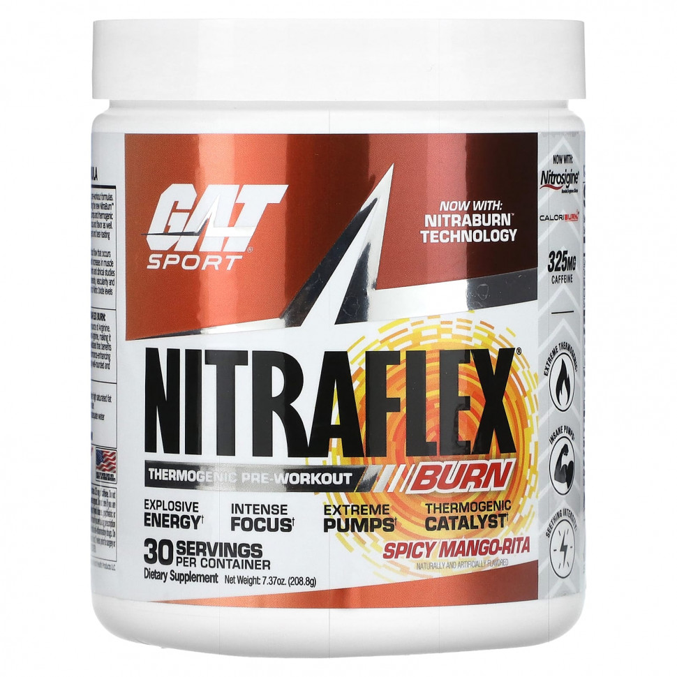 ���� ������ (Iherb) GAT, Sport, NITRAFLEX Burn, ������ �����-����, 208,8 � (7,32 �����), ������ �� 6580 ���